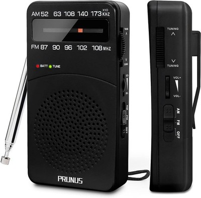 Transistorradio PRUNUS J-166 Batteriebetrieben UKW AM FM Radio mit Lauts