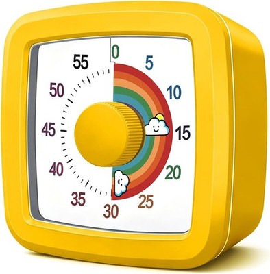 Timer 60 Minuten Regenbogen Countdown mit Großem Bildschirm für Küche Schule