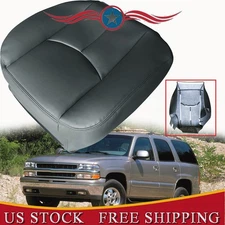 Driver Bottom Replacement Leather Seat Cover Dark Gray For 2003-2006 Silverado