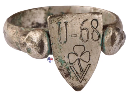 U-68 U-boat WW2 German ring naval submarine U-Boot Kriegsmarine Navy Unterboot