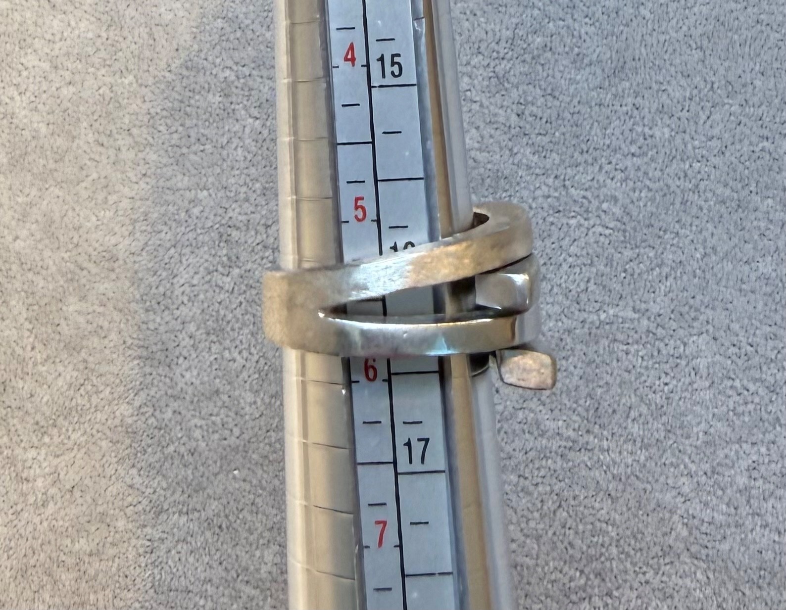 Sterling modern statement ring - image 4