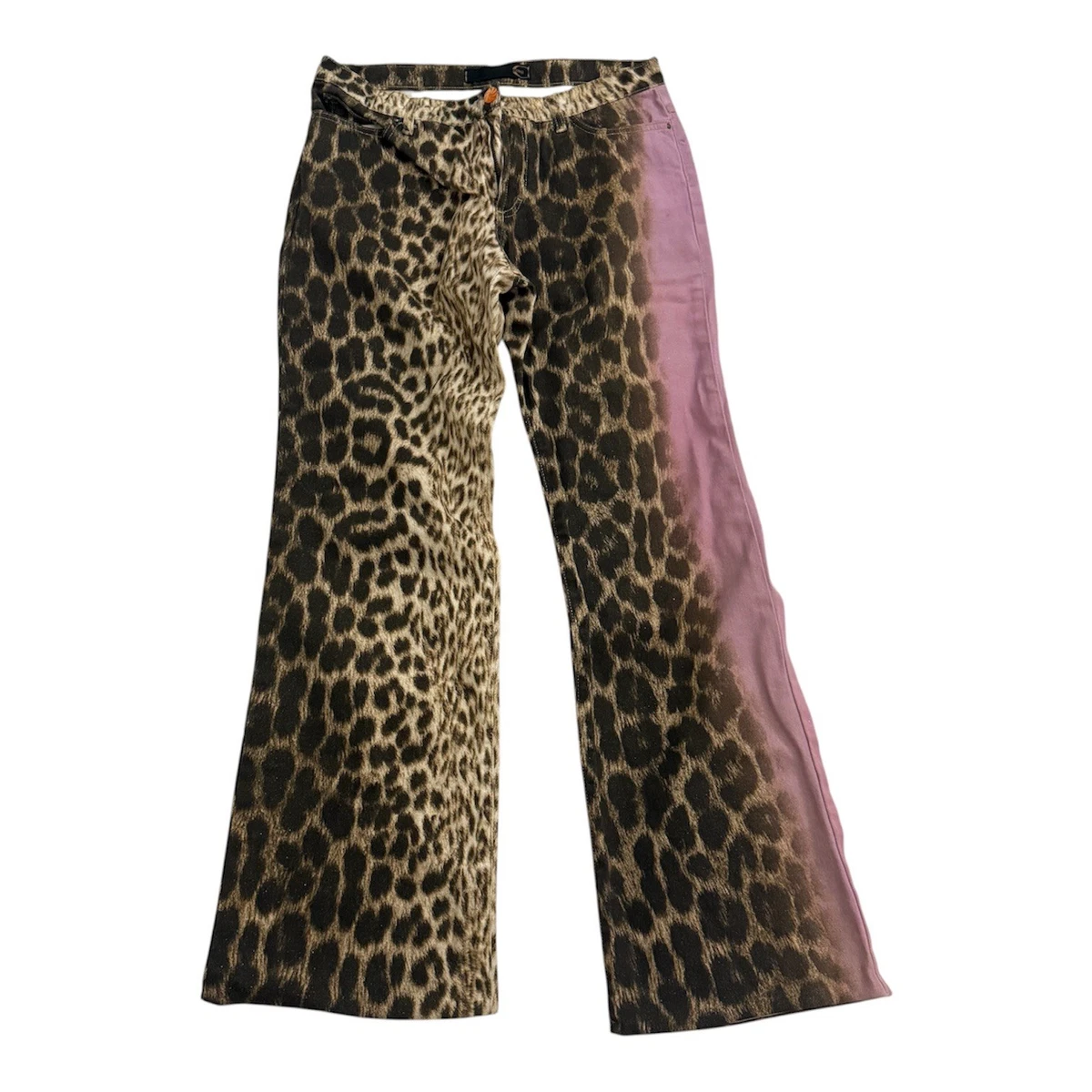 00s Just Cavalli Leopard Flare denim 27
