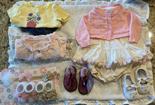 Lot of Clothes, Shoes  Headbands - 0-3 mo Wrangler, Disney, Cynthia Rowley, etc
