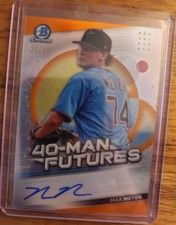 2021 Bowman Chrome - 40-Man Futures RC Auto MAX MEYER  Orange Refractor #ed /25
