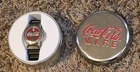 NEW OLD STOCK Vintage Coca Cola Metal Tin W Red Letters Wrist Watch SODA POP