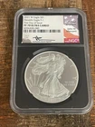 2021-W $1 US American Silver Eagle, Heraldic Eagle T-1, FDOI, NGC PF70 Ultra Cam