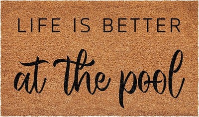 oway Mills Life is Better at The Pool Doormat 24'' x 48''