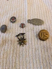 Vintage WW2 USA military  masonic texas ephemera pins