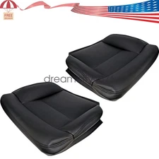 For 2004 2005 2006 2007 2008 Ford F150 Driver Passenger Leather Seat Cover Black