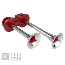 Train Horn Kit Universal Electric Horns Dual Trumpet 130dB Electric horn Red