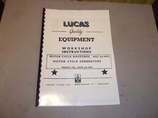 LUCAS WORKSHOP INSTRUCTION MANUAL FOR MAG DYNO MO1L MN2L GENERATOR E3L E3N LUC7