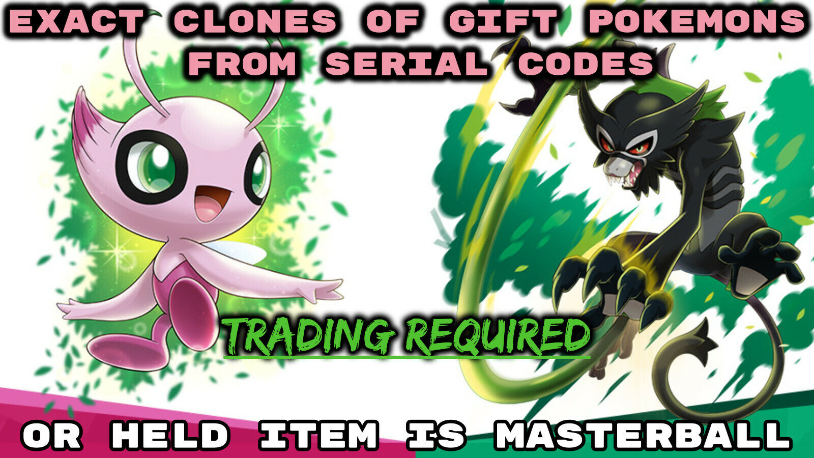 Get zarude and shiny celebi right now! on pokémon sword and shield