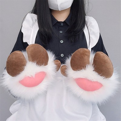 Sheep Hoof Beast Claw Paw Fursuit Plush Beast Claws Gloves Party Cosplay Props 