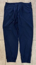 Nike VTG Y2K Nylon Windbreaker Jogger Track Pants Drawstring Ankle-Zip XL
