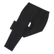 NWT Eileen Fisher Petite High-Waist Slim Pant in Black Washable Stretch Crepe PL
