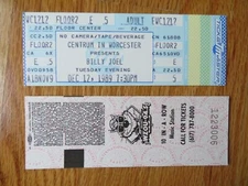 UNUSED BILLY JOEL December 12 1989 CENTRUM IN WORCESTER MASS Concert Ticket