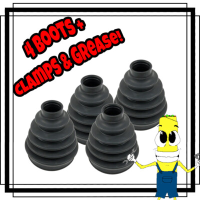 Set of 4 Front Inner Outer CV Axle Shaft Boot Kit for Honda Insight 2000-2006