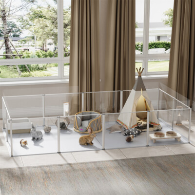 Anti Bite Clear Acrylic Pet Playpen Hamster Cage Panels Fence