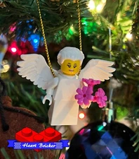 LEGO Angel Minifig & Ornament, Christmas, Holiday, Made with 100% Genuine LEGO