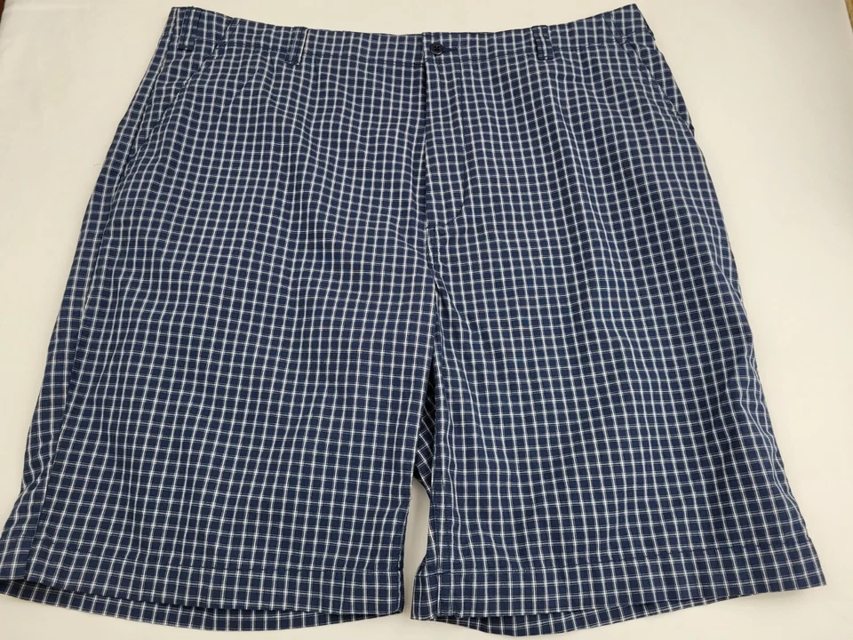 Pantalones Cortos Daniel Cremieux Clásicos William Azul Blanco Cuadros Frente Plano Algodón Hombres 42 Foto 2 de 4