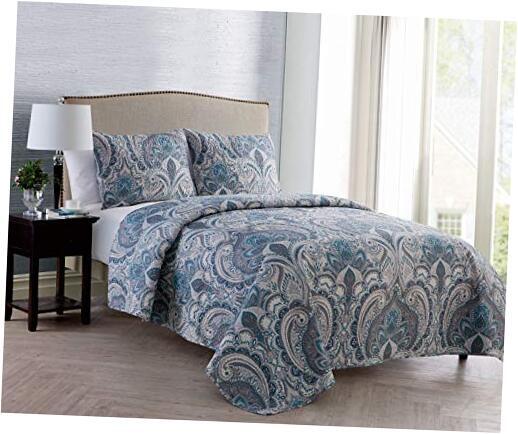 - Quilt Set, 3-Piece Bedding with Matching Shams, Lightweight, Breathable &