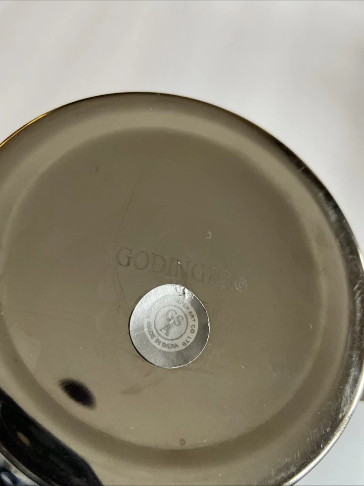 Godinger Silver Hammered Pitcher Model 91783 Stainless Steel Quiet Luxury - Image 4 of 4