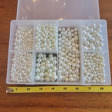 Mixed Pearl Bead Set for Jewelry Making - 500 Beads in Various Size SR180