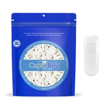 Whie Calcium Carbonate Size 0 TiO2 Free - HPMC Vegetarian Empty Capsules Size 0