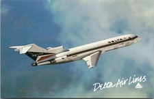 Delta Air Lines Airline Boeing 727 Vintage Postcard