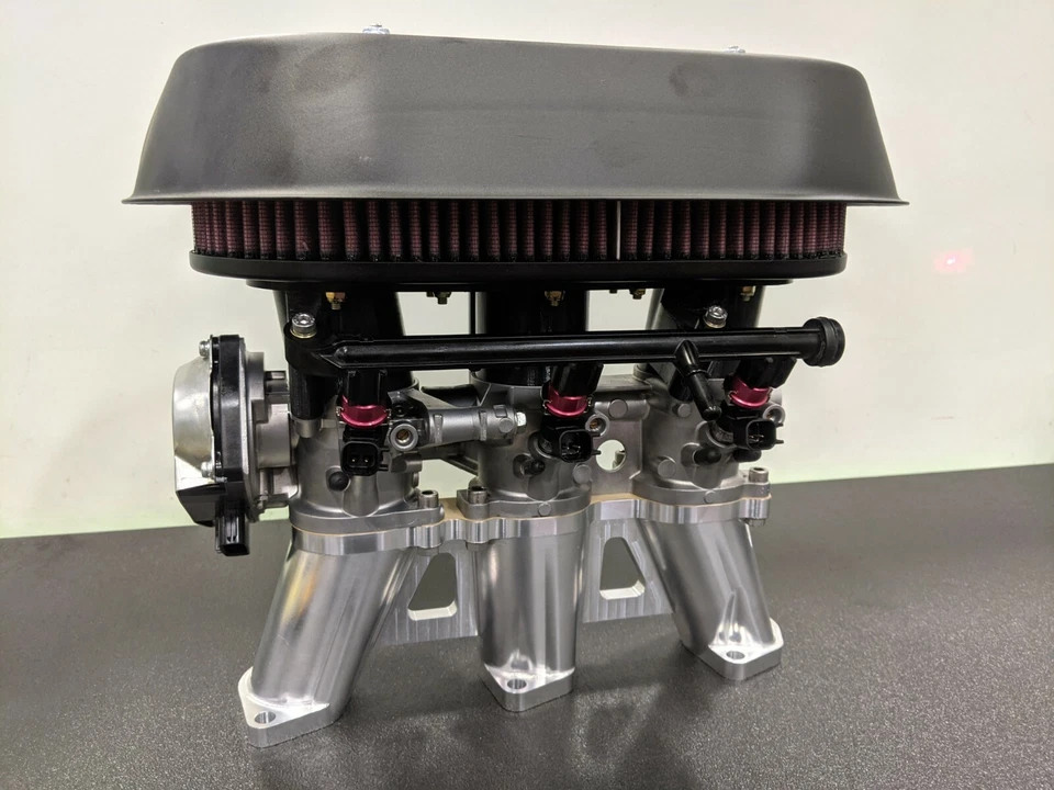 Cuerpo de acelerador individual electrónico ITB refrigerado por aire Porsche 911 inyección de admisión Foto 3 de 4