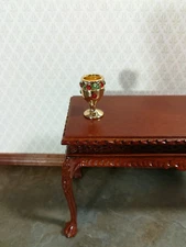 Dollhouse Miniature Chalice Goblet Large "Gold" with Jewels 1:12 Scale