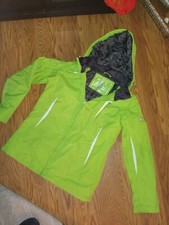 Woman's Lime Winter Coat By:zeroxposure Size:small Worn Couple X's Perfect Cond!