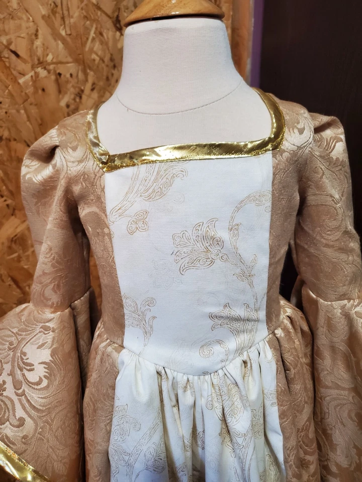 女孩文艺复兴/中世纪公主裙,尺寸 3-4 — 第 3/4 张图片