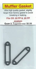 OS .20 FP & .25 FP Exhaust/Muffler Gasket 2 Pack NIP