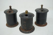 Japanese Buddhist Iron Incense Containers Original Set x3 0312E4