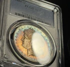 1884-O Morgan Silver Dollar — PCGS MS61 Rainbow Toned 🌈 WOW — See Video!
