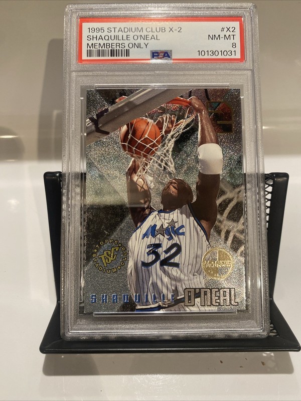 1995-96 Stadium Club X-2 MEMBERS ONLY Shaquille O'Neal PSA 8 NM-MT - Rare
