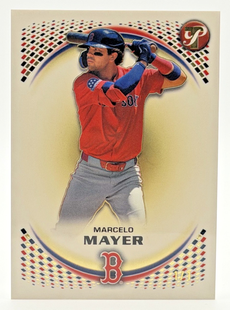 2026 Topps Pristine Marcelo Mayer SUPERFRACTOR 1/1 ~ Red Sox (Giants) view 2