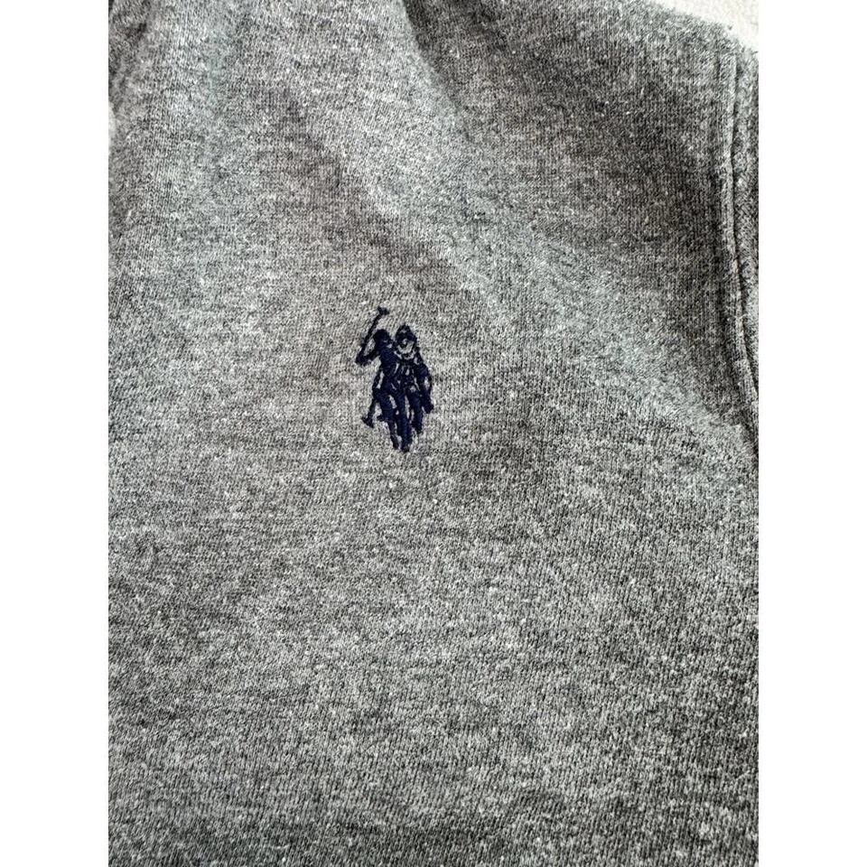 Jaqueta polo masculina Assn tamanho XS com zíper completo cinza forrada de lã EUA - Imagem 3 de 4