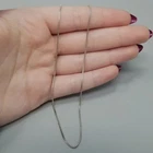 Vintage Sterling Silver Box Chain Necklace 15 Inch Long 925 Italy Spring Ring