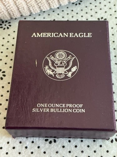 1991 S U.S. Mint American Eagle 1oz Silver Proof $1 Dollar Coin with Box and COA
