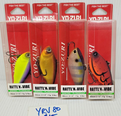 SET YRV80 4pc Mixed Yo-zuri 65mm 17g Ratti'n Vibe Fishing Lure Japan