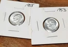 1953 1955 90% BU Silver Roosevelt Dimes Mint Luster Mmmmm Niiicce....