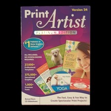 Print Artist Platinum Edition Version 24 - Windows XP, Vista, or 7 DVD