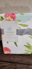100 Cotton Fitted Crib Sheet "Water Color Floral" Cloud Island-NEW 