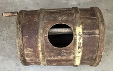 Antique Wood Butter Churn Manual Hand Crank 20” X 13-1/2”