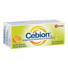 CEBION 10 COMPRESSE EFFERVESCENTI Vitamina C senza zuccheri, gusto arancia