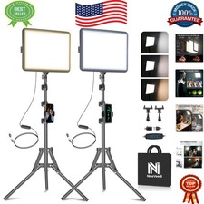 Professional LED Video Light Kit: 2800-6500K, Remote-Dimmable  Tripod Included