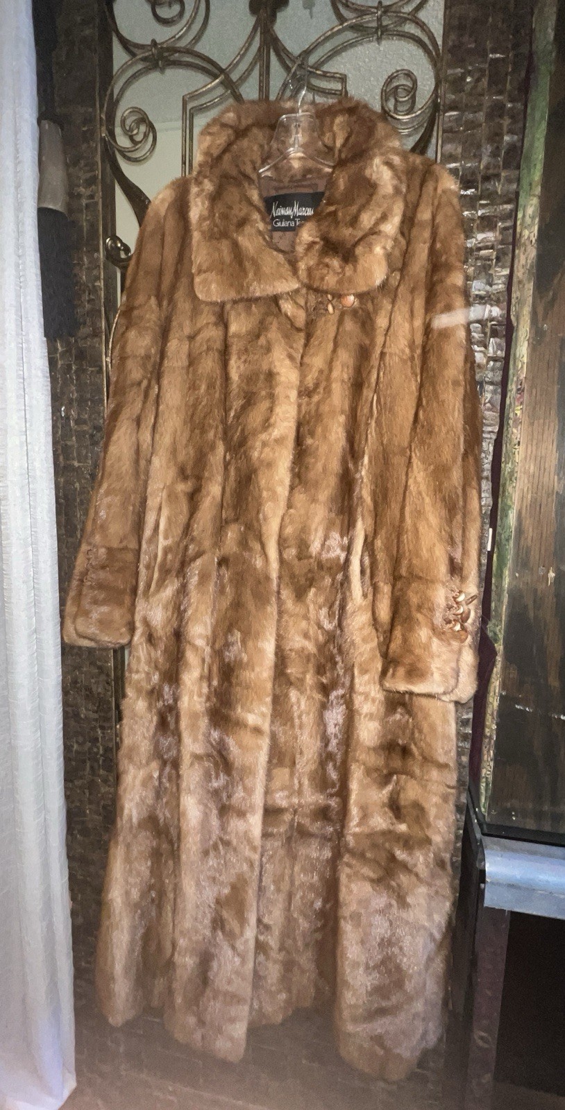 2000s Giuliana Teso for Neiman Marcus Full-Length Mink Coat Rich Brown Italy
