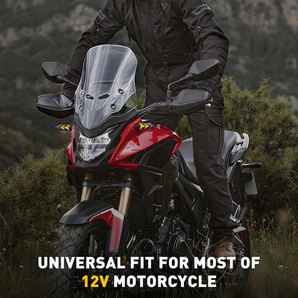 Luces dinámicas intermitentes LED para motocicleta para Kawasaki ER-6N KLX110 KLR250 Ninja Foto 3 de 4